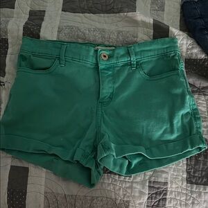 Abercrombie Kids High Waist Green Shorts
